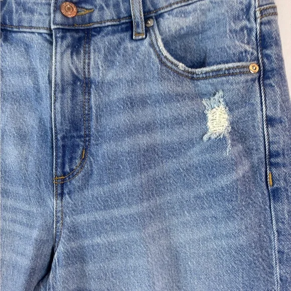 LOFT Light Blue The Straight Leg Jeans 4/27 SKU 6 - Picture 4 of 7